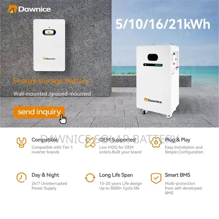 Dawnice 5kwh Wall Mounted Lifepo4 Solar Battery