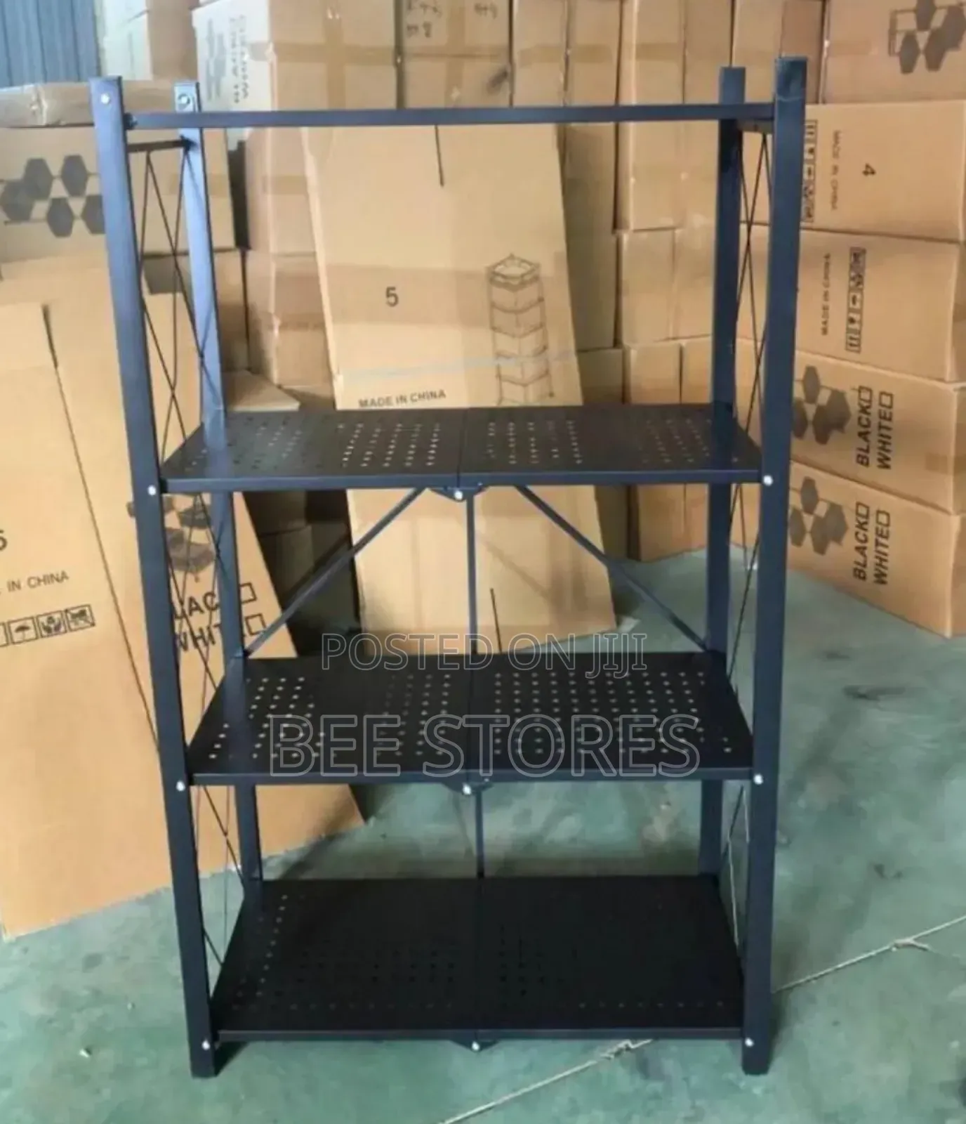 4 Layers Foldable Multipurpose Kitchen Display Rack
