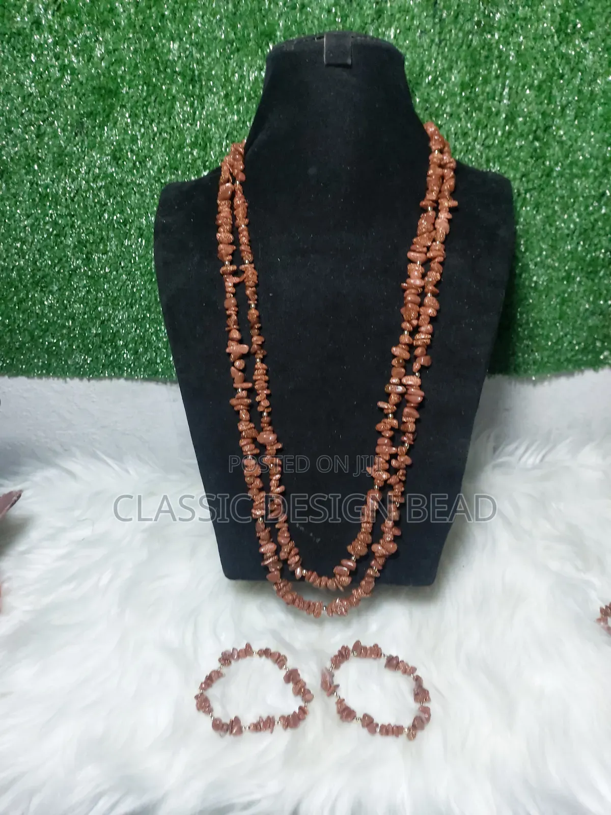 2 Layers Brown Beads High Quality