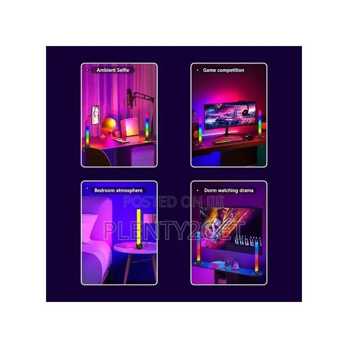 2in1 31CM Height RGB Colorful Desktop Light Bar/Music Light