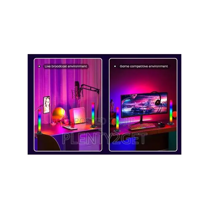 2in1 31CM Height RGB Colorful Desktop Light Bar/Music Light