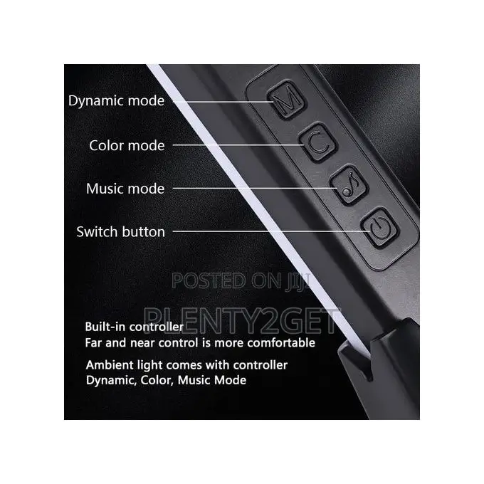 2in1 31CM Height RGB Colorful Desktop Light Bar/Music Light