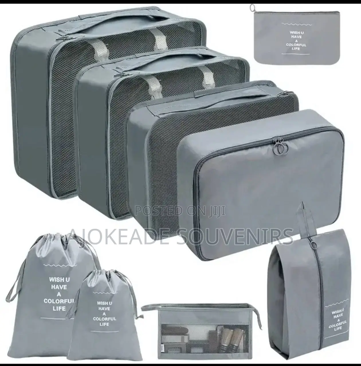 9pcs Set Travel Organizer Storage Bag