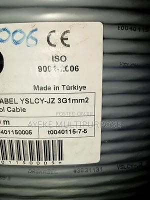 1mm X 3core Flexible Shielded Screen Cable