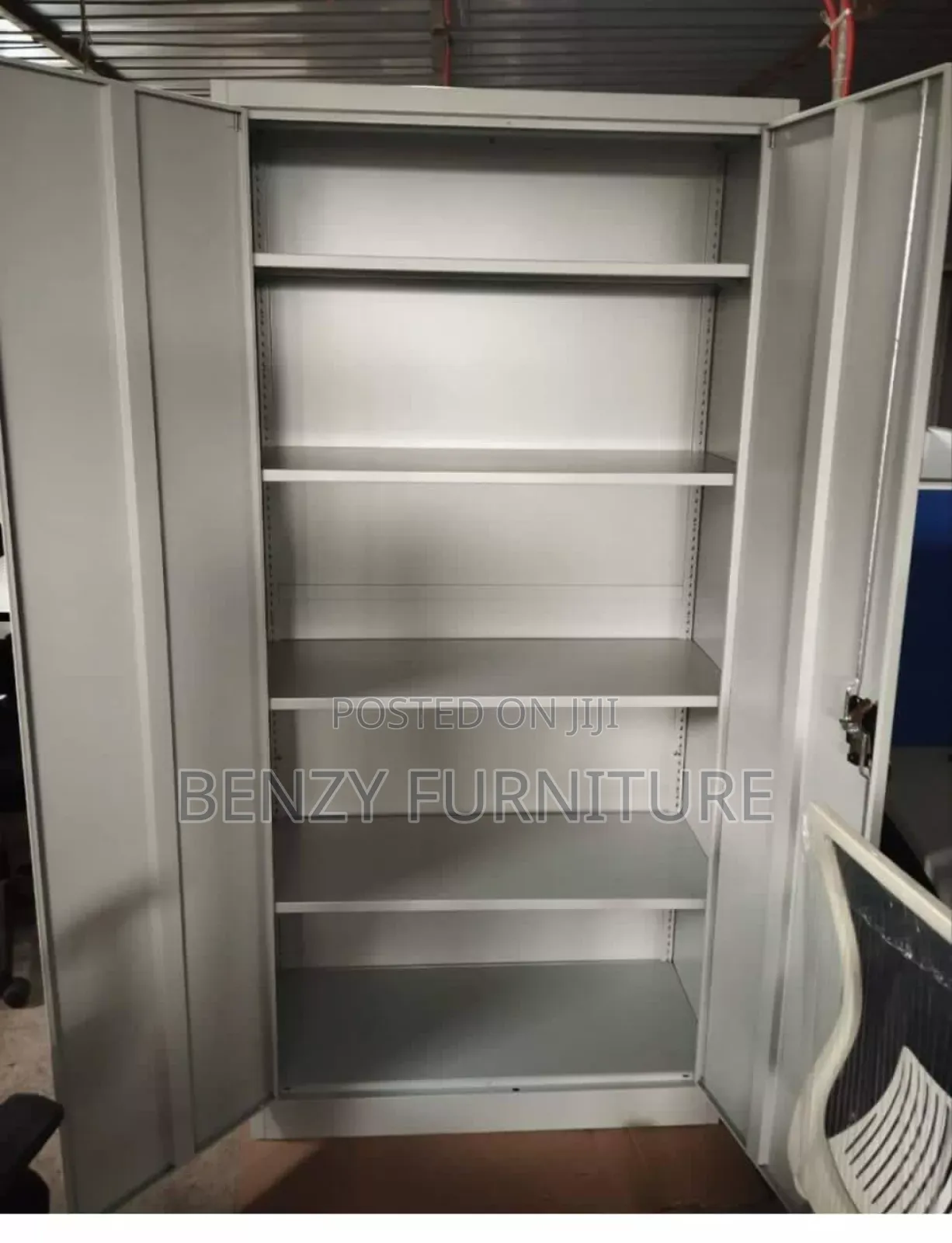 Metal Bookshelf Double Door