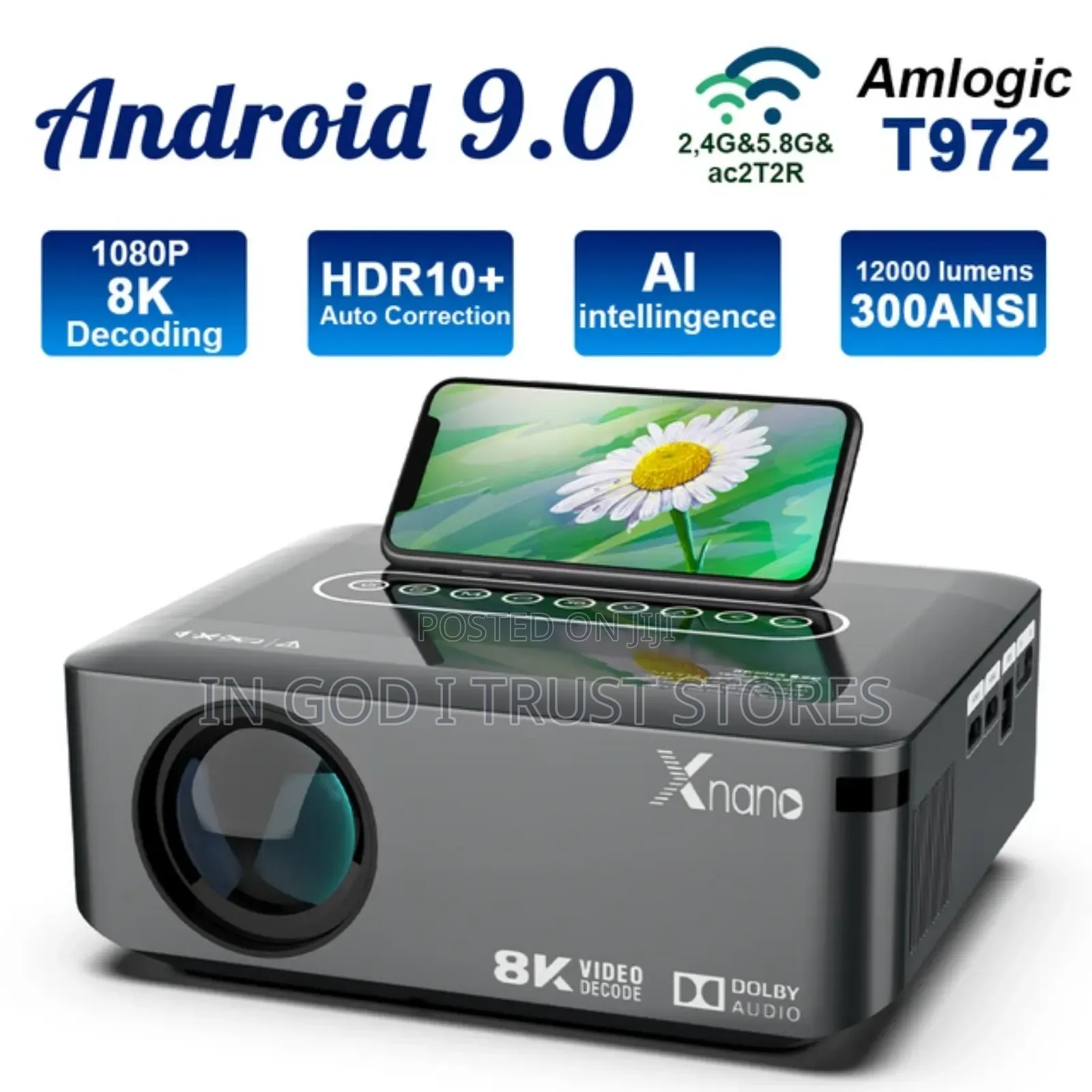 Transpeed Android Projector 8K 12000lumens