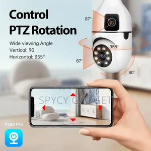 Dual Lens PTZ Bulb Auto Tracking Wireless Camera