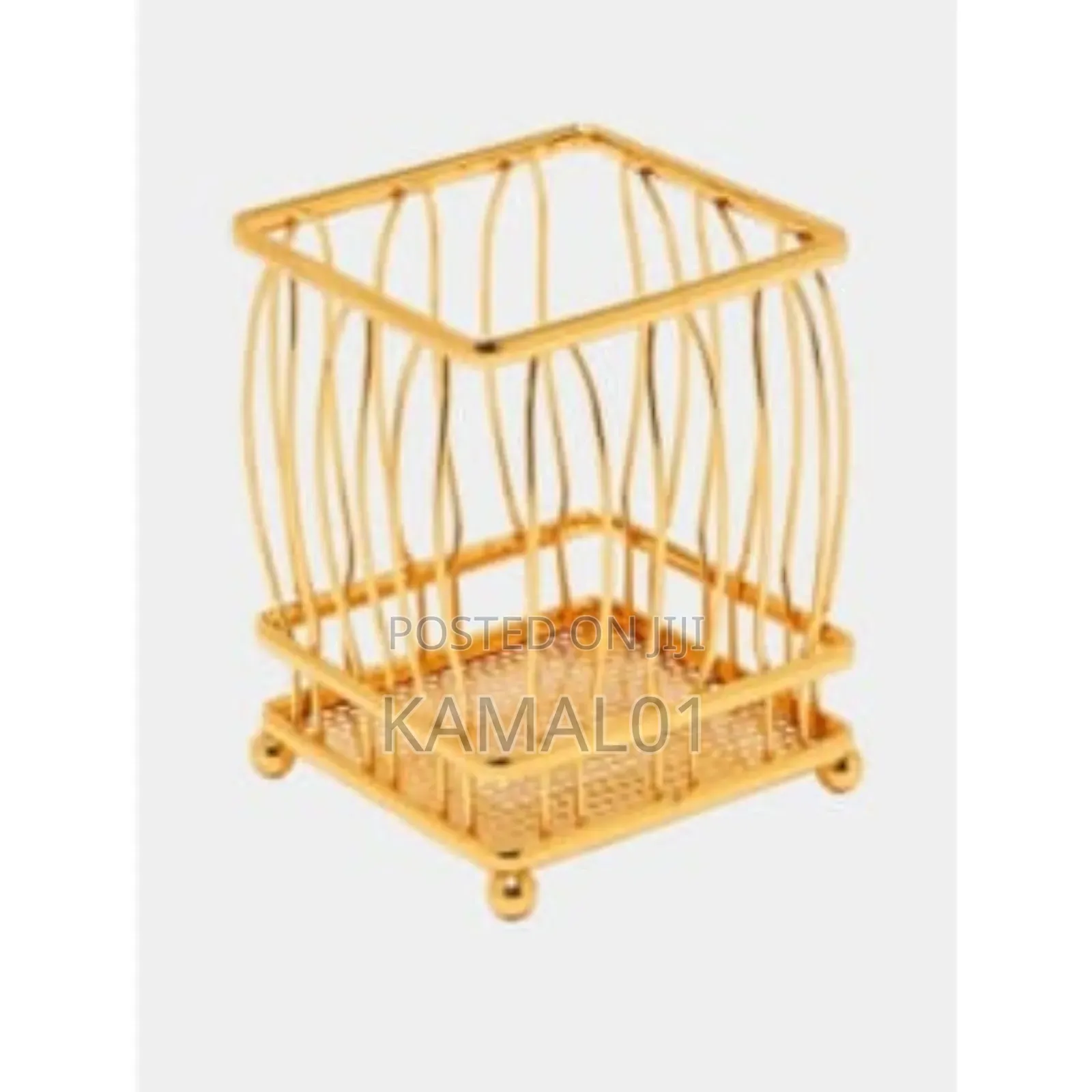 Household Tableware Spoon Drain Rack - Gold