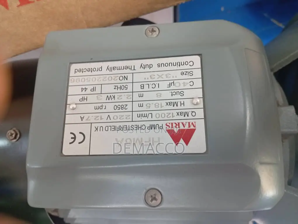 Maris Surface Pump Machine 3hp 3"X3