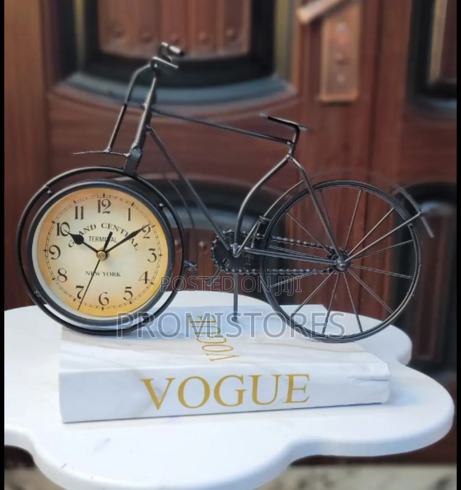 Retro Iron Bicycle Clock Ornament