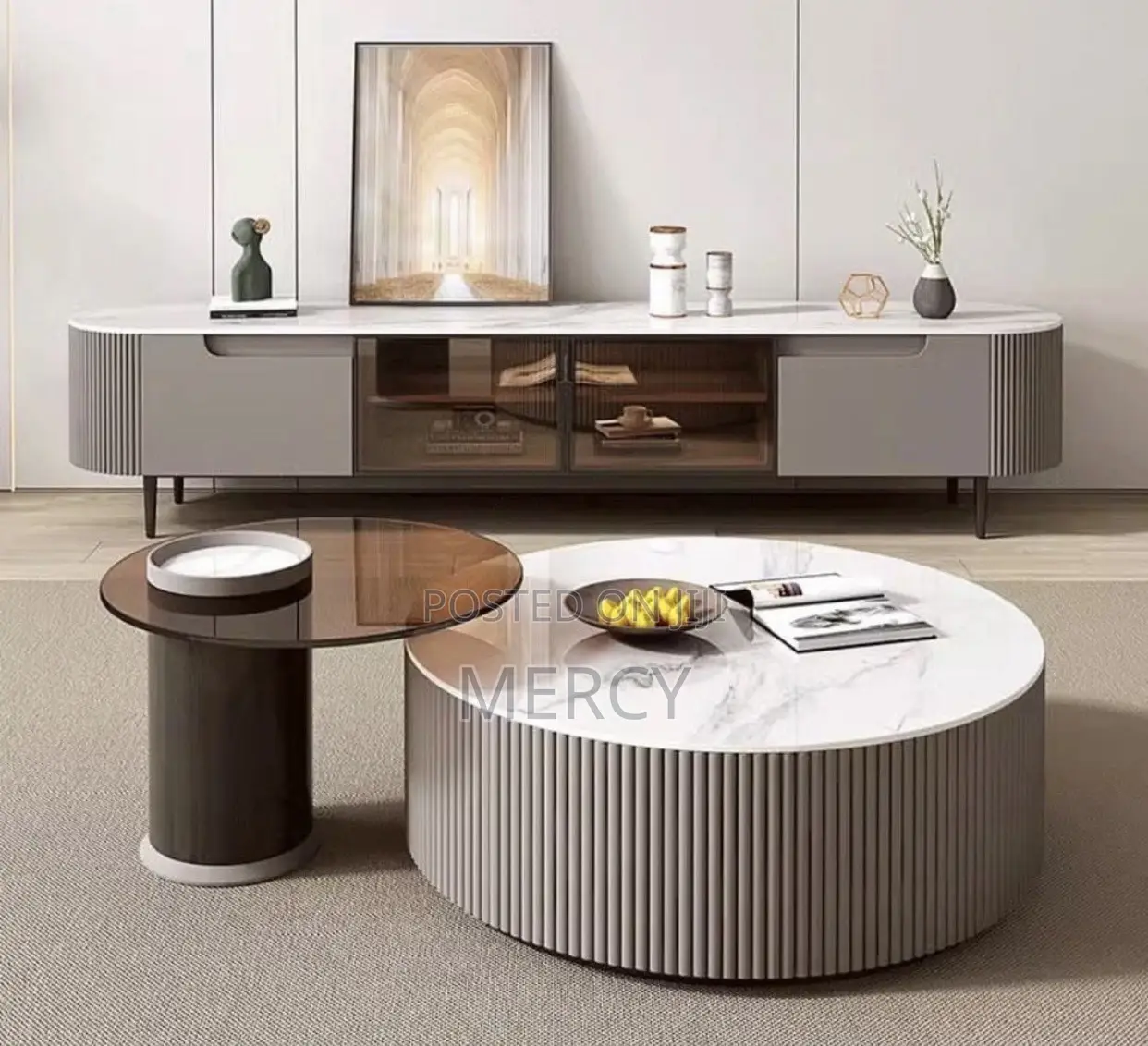 Luxury Center Table With Side Stool