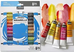 PEBEO Watercolour Paint Set For Professional Artists - 24