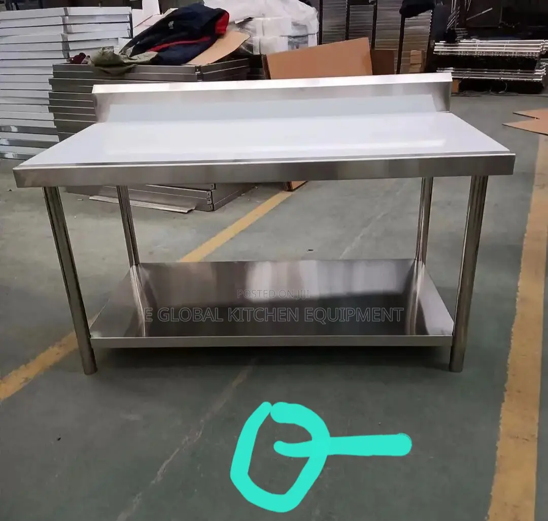Work Table With Back Splash