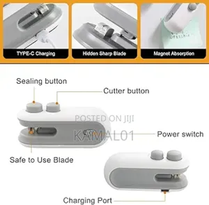 Usb Type C Rechargeable Mini Bag Sealer Machine 2 in 1