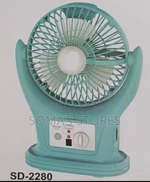 Rechargeable Fan With Led Lamp
