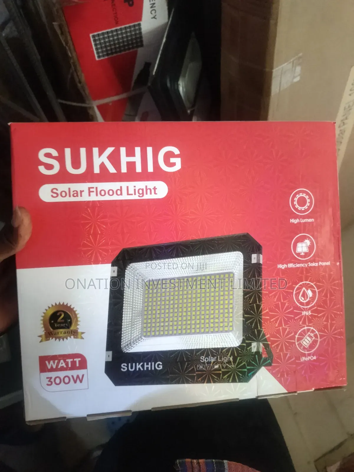 300w Sukhig Solar Floodlight With Remote Control