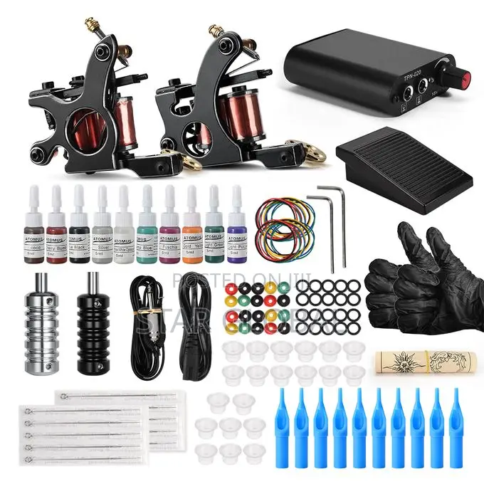 Machine Tattoo Power Supply Inks Pigment Kits