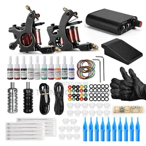 Liner Shader Machine Tattoo Power Supply Inks Pigment Set
