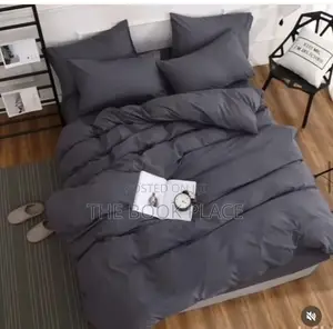 Gray Plain Bedsheet With Pillow Case