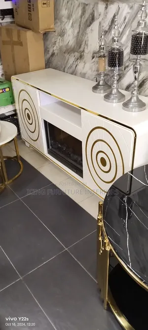 Top Quality Tv Stand With Fire Flames