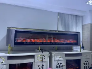 Executive TV Stand With Fire Flames