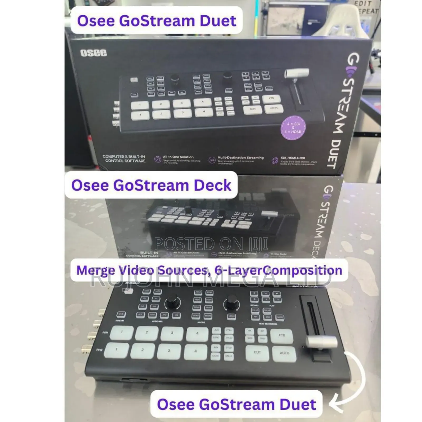 Osee 8 Channel Input Sdi/Hdmi Live Stream Video Mix/Recorder