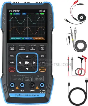 USA FNIRSI 2C23T 3 in 1 Handheld Oscilloscope Multimeter DDS