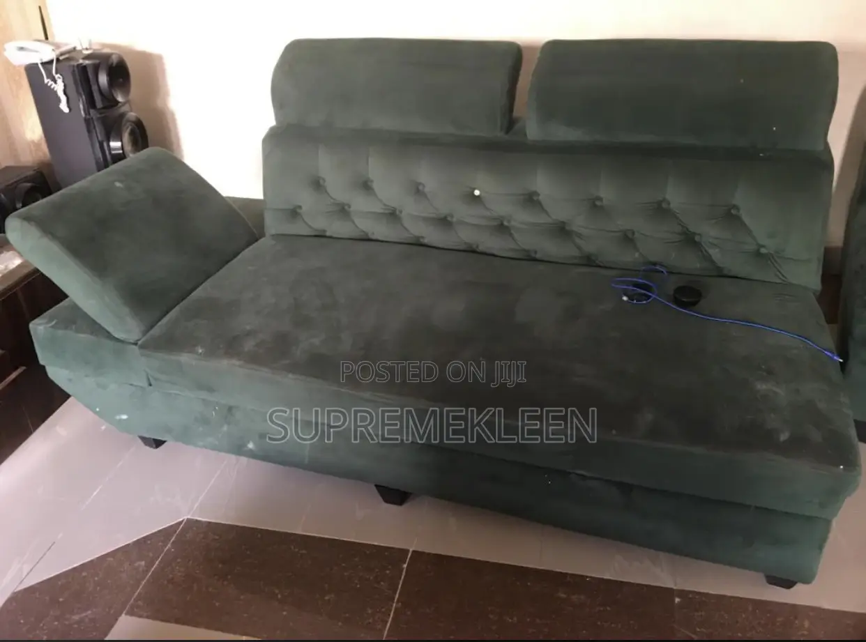 Sofa Couch Before/After Cleaning Service Upholstery