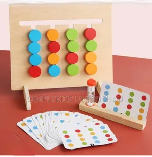 4 Color Logic Game Double-Sided Wooden Montessori Aid