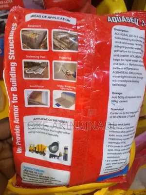 Aquaseal 100 Waterproofing Chemical and Anti-Crack Additive.
