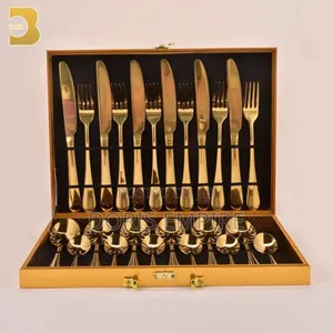 24pcs Golden Box Cutlery Set Available Now