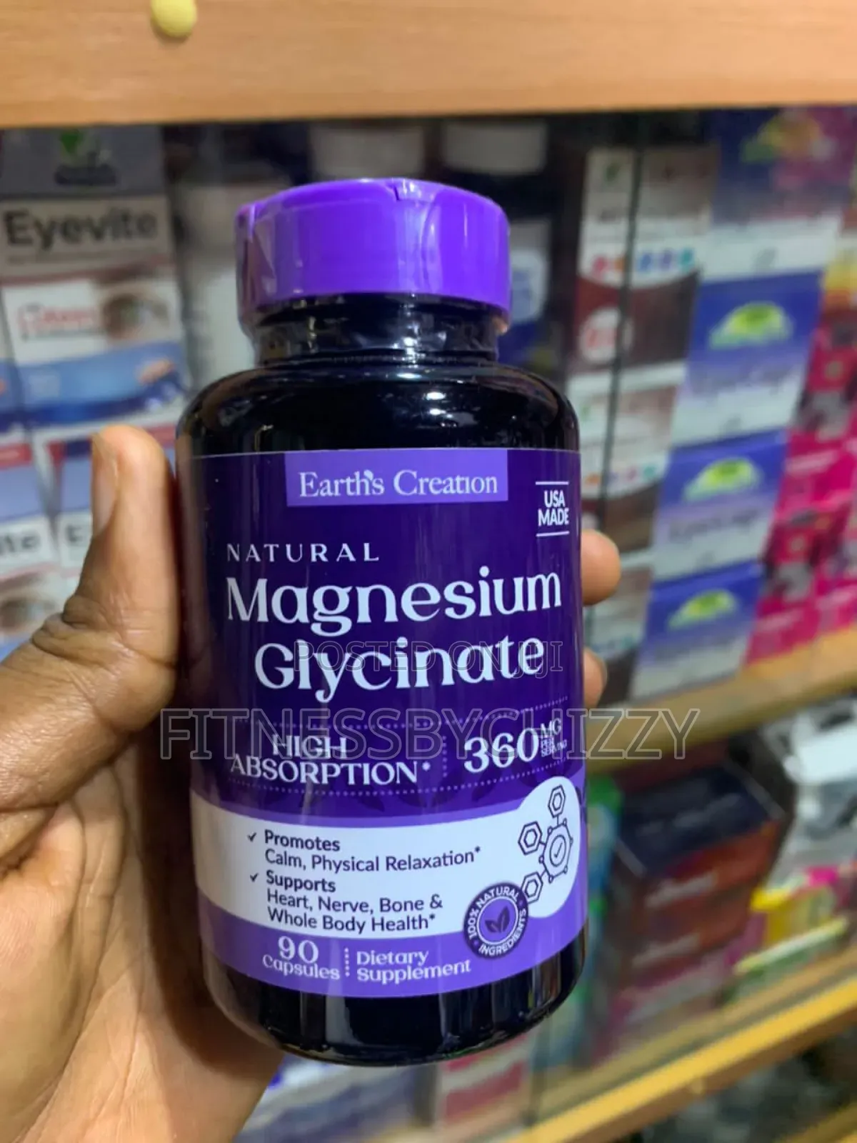 Magnesium Glycinate 360mg X 90 Capsules Earth's Creation