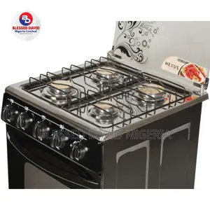 Nexus 4 Gas Burner Standing Cooker Black Ingition -NX-5055BC