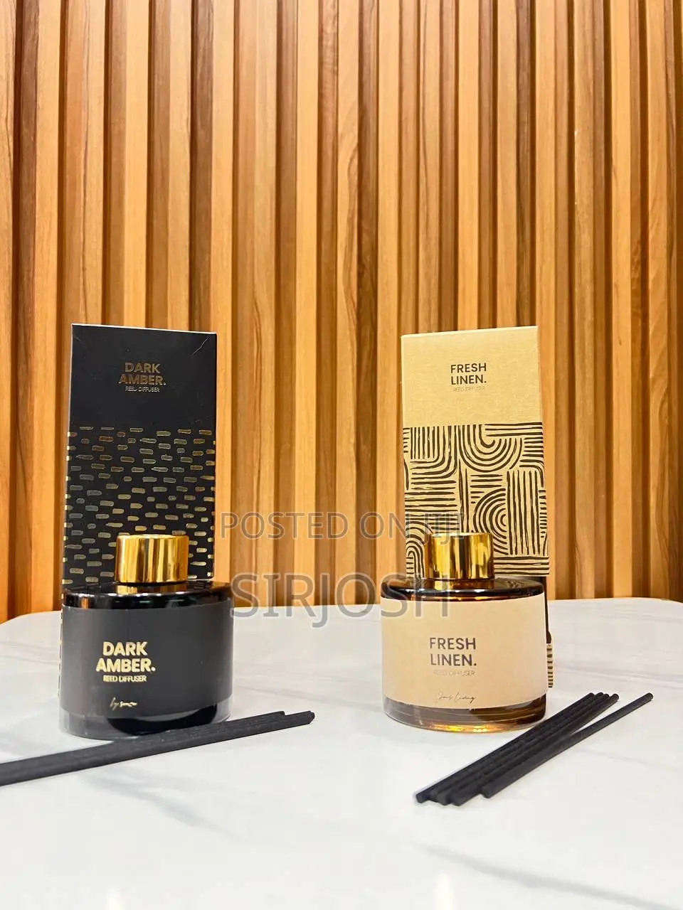 Fresh Linen/Dark Amber Reed Diffuser