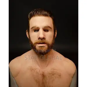 Halloween Realistic Face Old Costume Party Latex Mask