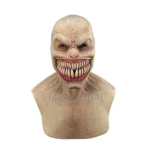 Headgear Latex Clown Mask Devil Halloween Horror Face Cover