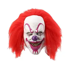 Cosplay Horror Demon Halloween Party Red Clown Face Cover