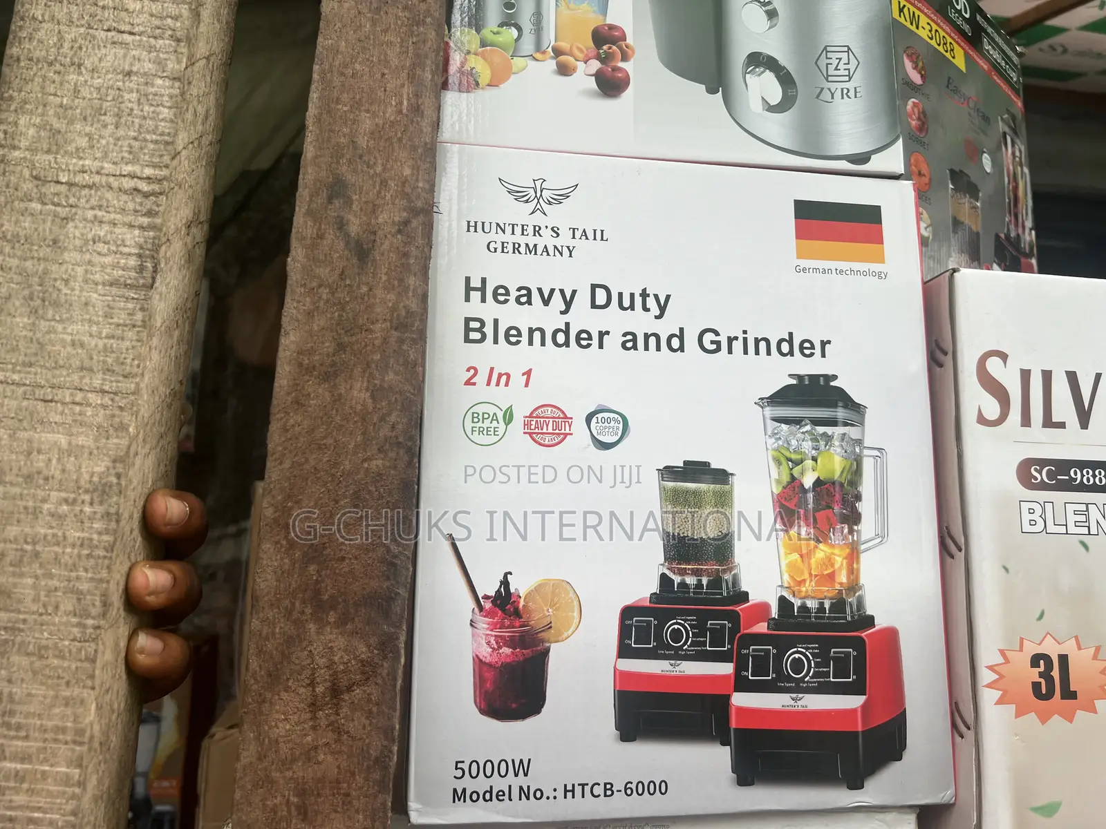 Hunter’S Tail Original 5000watts 2litres Double Cups Blender