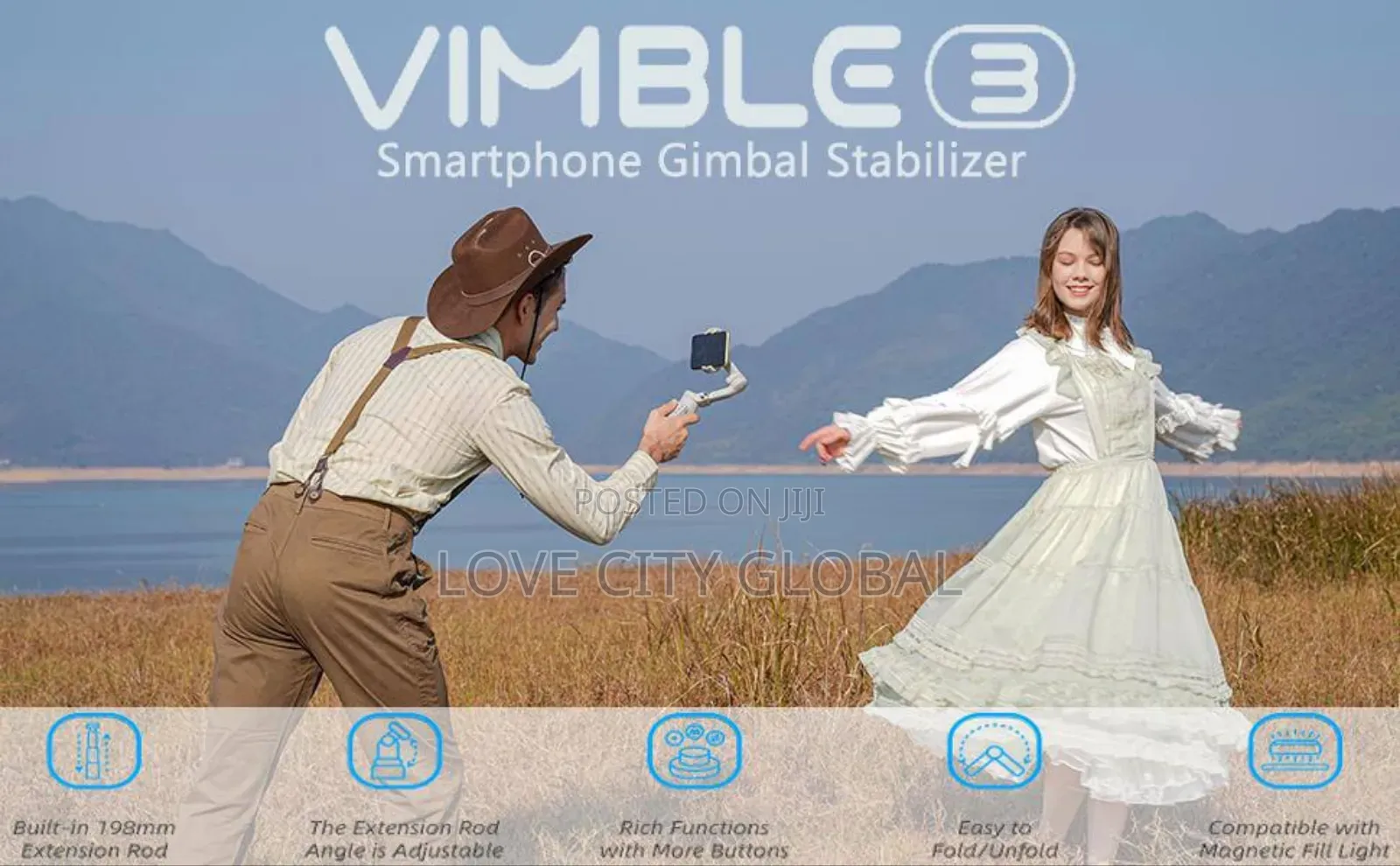 Professional Gimbal 3-Axis Phone Stabilizer Face Tracking Ap