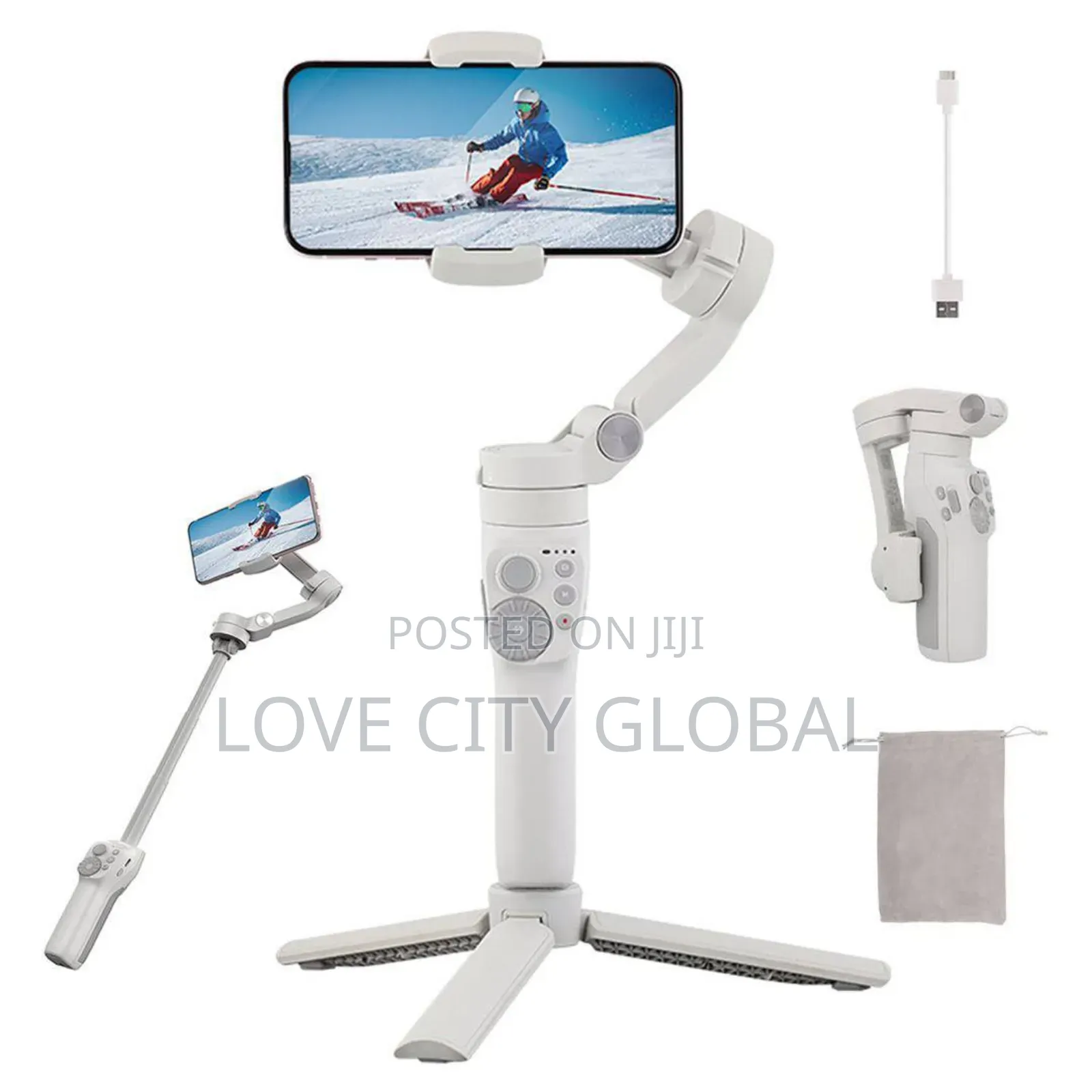 Professional Gimbal 3-Axis Phone Stabilizer Face Tracking Ap