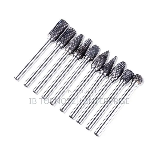Rotary Burr 10pcs 1/8" 6mm Tungsten Carbide Cutter