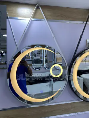 LED Belt Round Mirror 3 Color Lighting