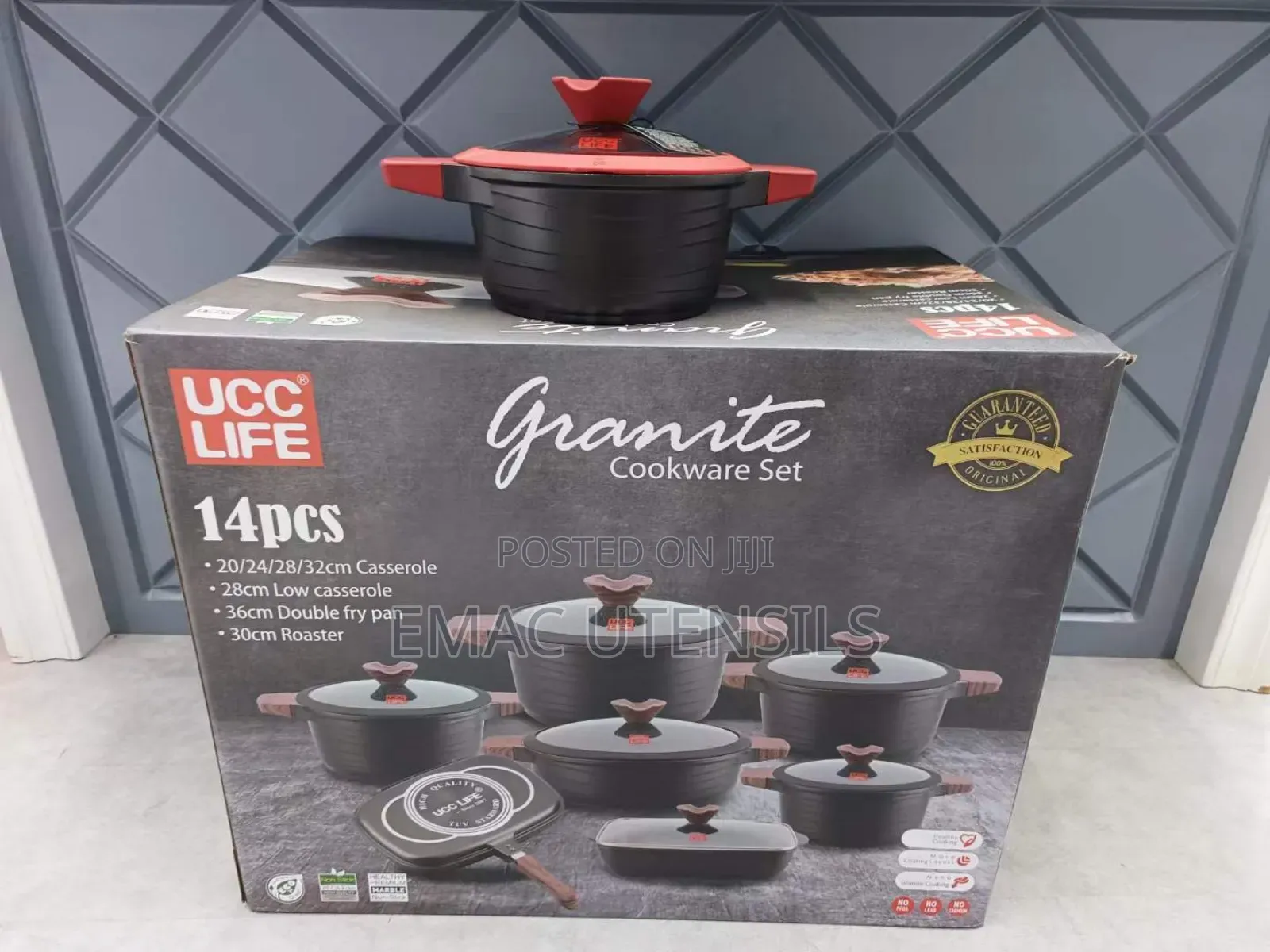 14pcs Ucc Life Granite Cookware Set