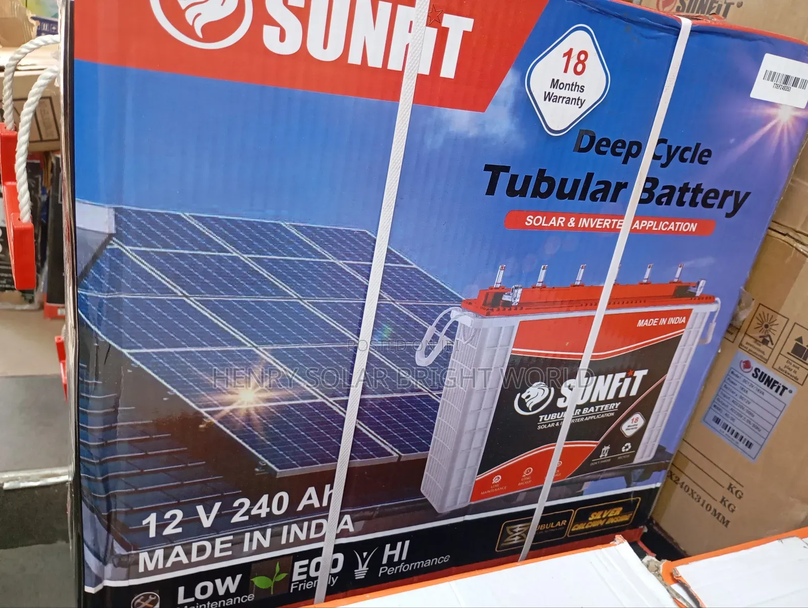 Sunfit 240ah 12v Tubular Battery