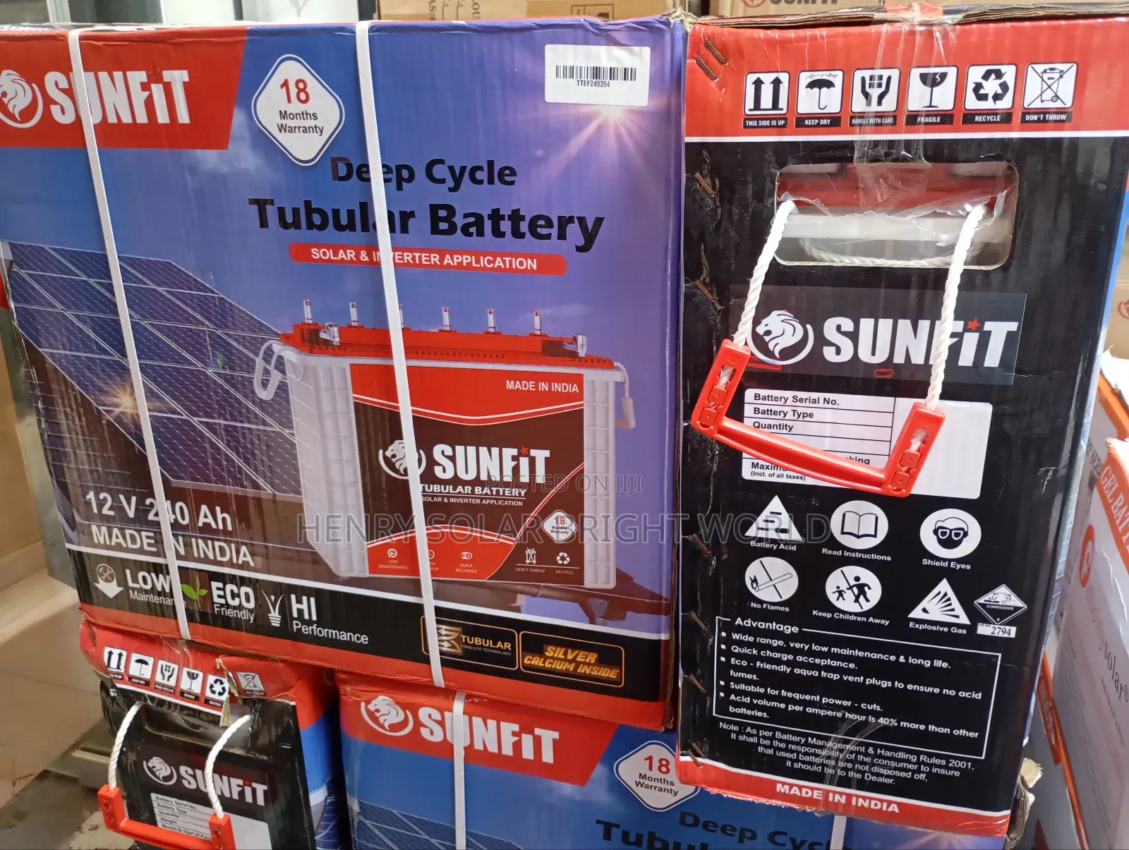 Sunfit 240ah 12v Tubular Battery