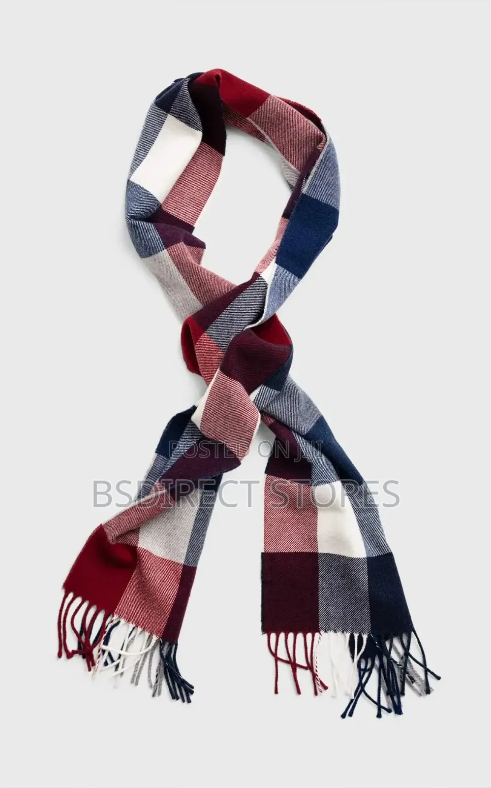 GENUINE GANT D2. Multi Check Wool Scarf Antracit Melange