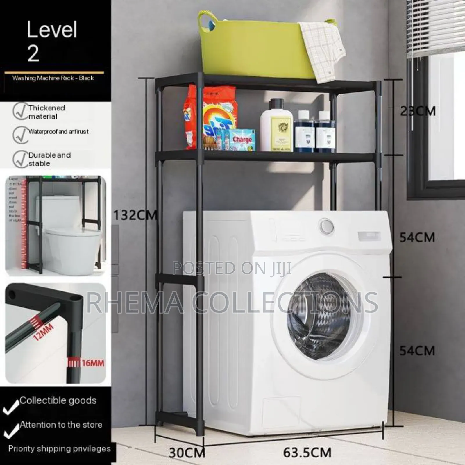 Multipurpose Washing Machine/Toilet Rack
