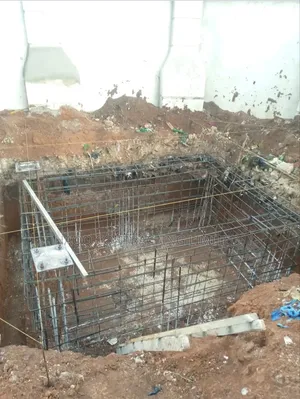 Pressed Steel Water Tank With Foundation, Stanchion Solution