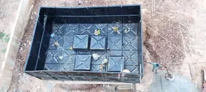 Pressed Steel Water Tank With Foundation, Stanchion Solution
