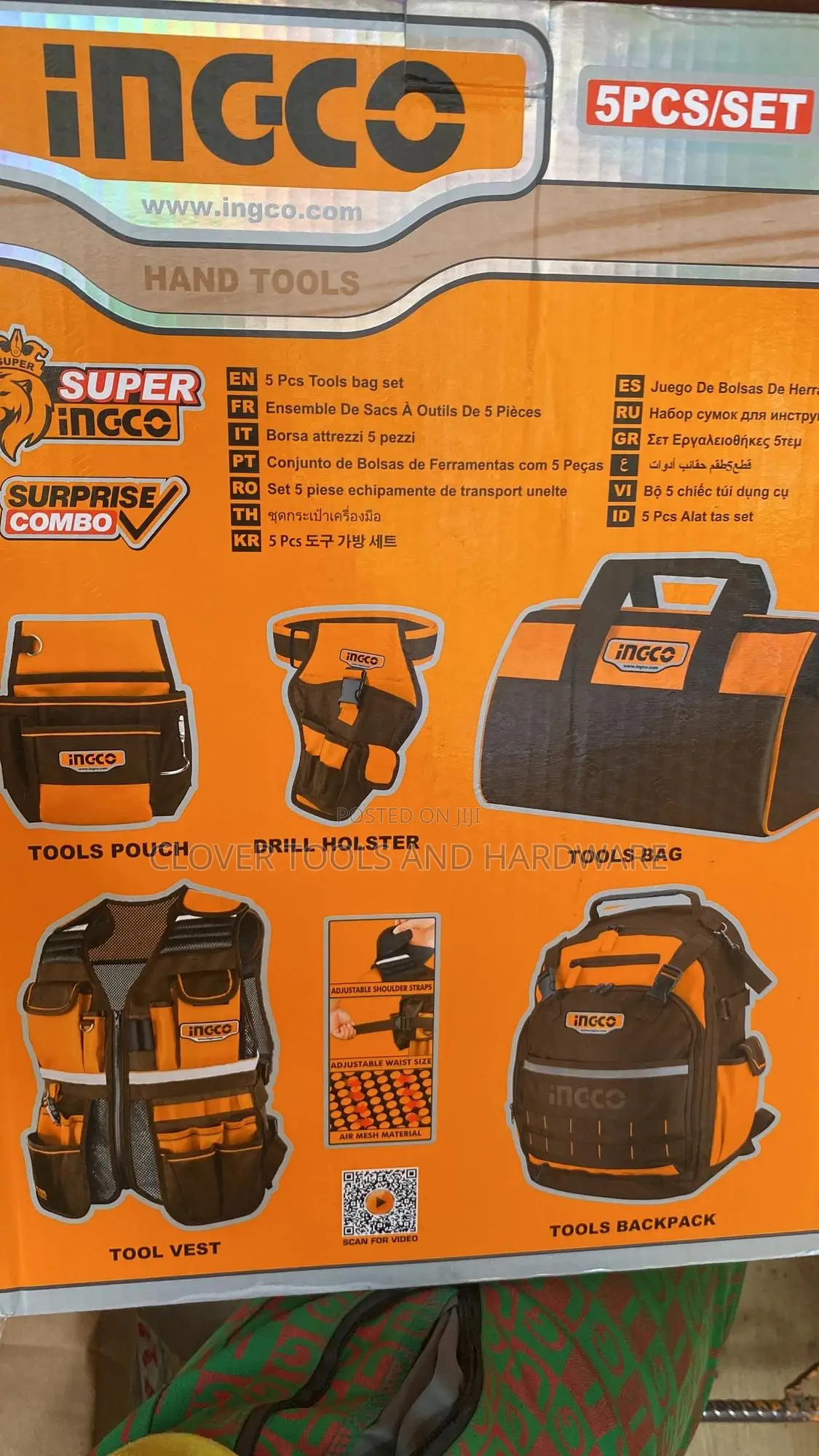 Ingco Set 5 PCS Tools Bag Set